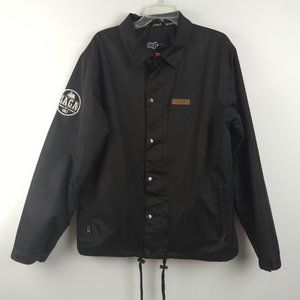 Saga Outerwear Jacket Black Coaches Jacket --- Men's Medium